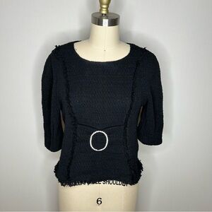 Zara TRF Collection Tweed Knit Top